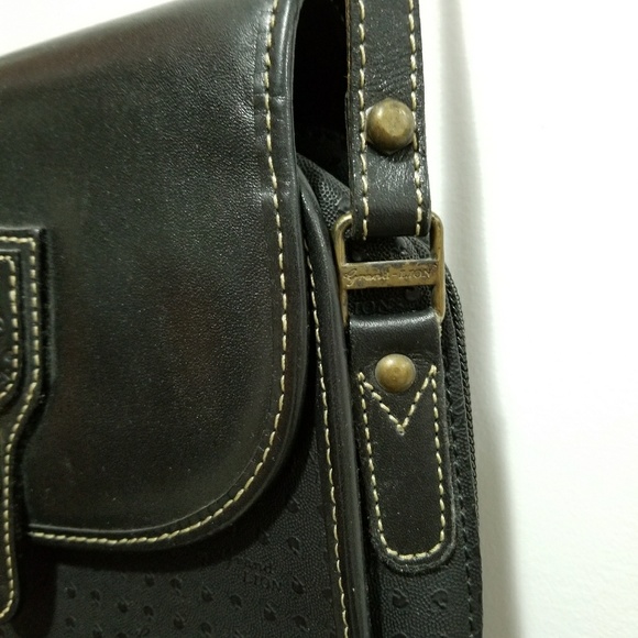Grand Lion vintage black saddle / messenger purse - Picture 3 of 8
